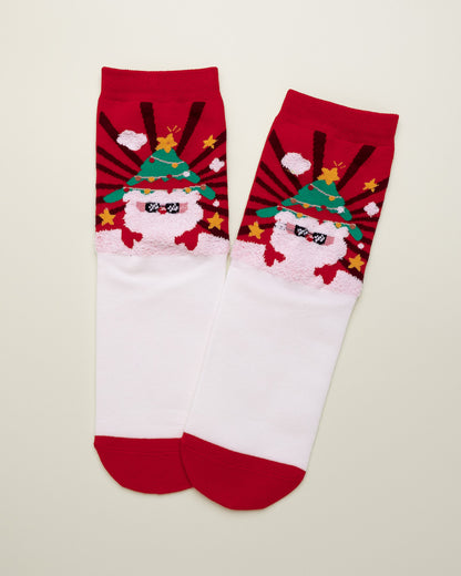 Cool Santa Christmas Socks – Women’s Crew Socks