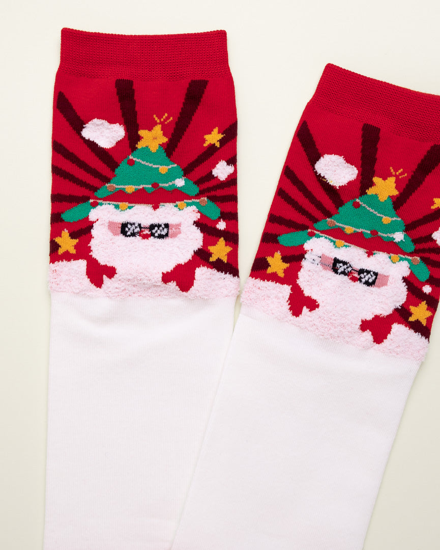 Cool Santa Christmas Socks – Women’s Crew Socks