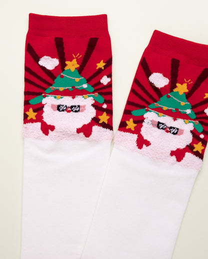 Cool Santa Christmas Socks – Women’s Crew Socks