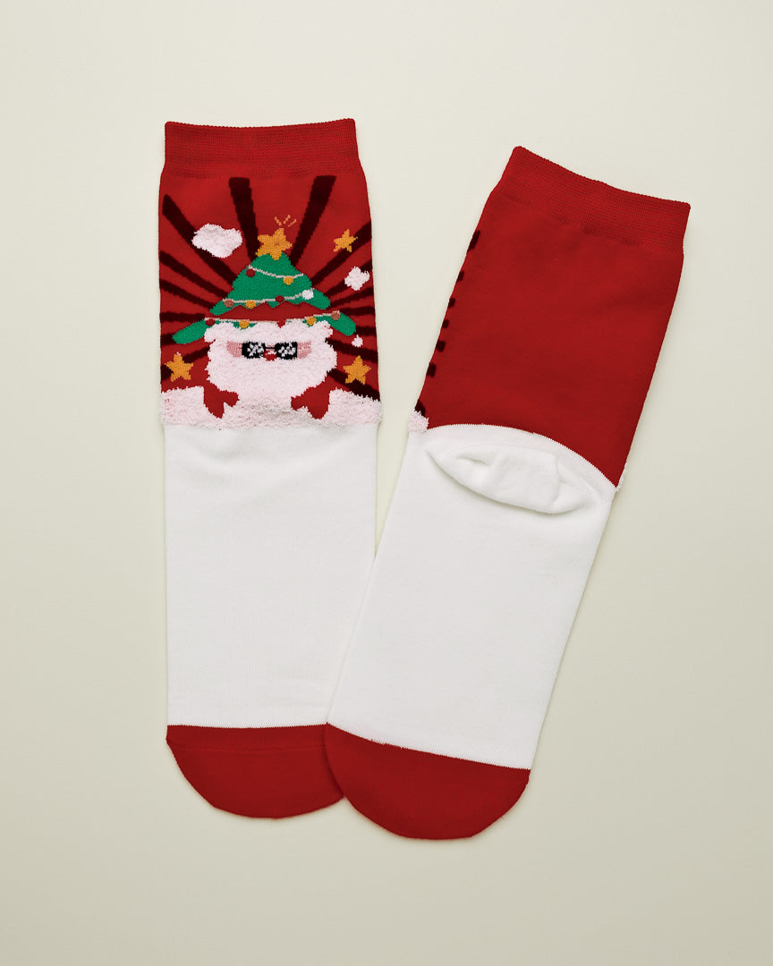 Cool Santa Christmas Socks – Women’s Crew Socks