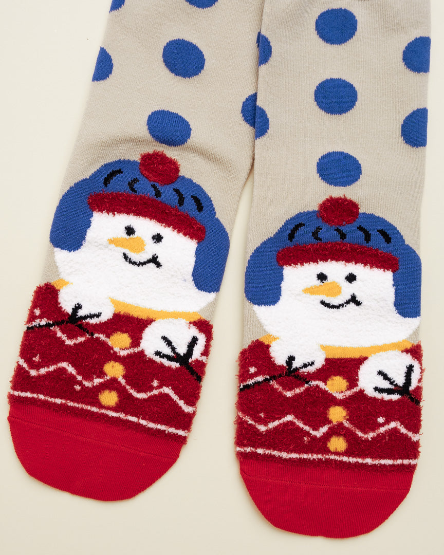 Blue Hat Snowman Socks – Women’s Crew Socks