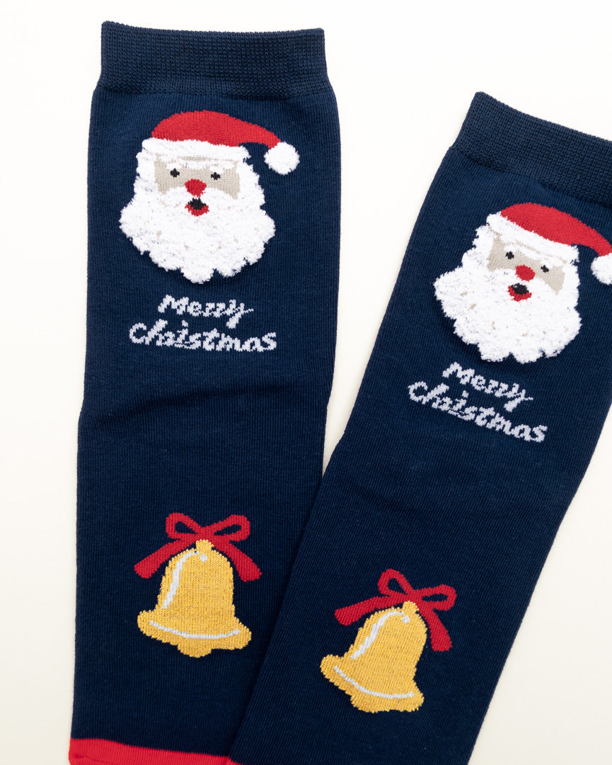 Santa Bells Christmas Socks – Women’s Crew Socks