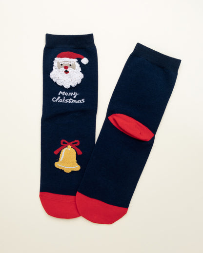 Santa Bells Christmas Socks – Women’s Crew Socks