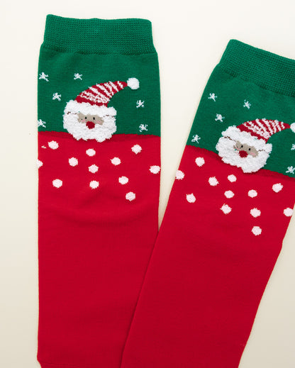 Santa Snowfall Socks – Women’s Crew Socks