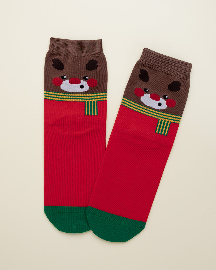 Rudolph’s Scarf – Women’s Crew Socks