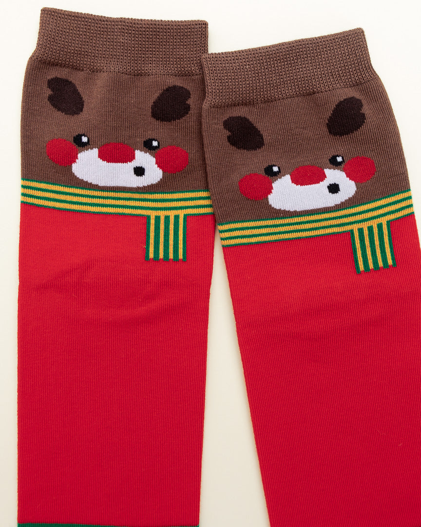 Rudolph’s Scarf – Women’s Crew Socks