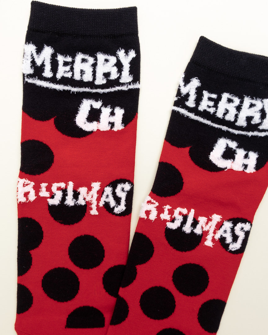 Bold Christmas Dots – Women’s Crew Socks