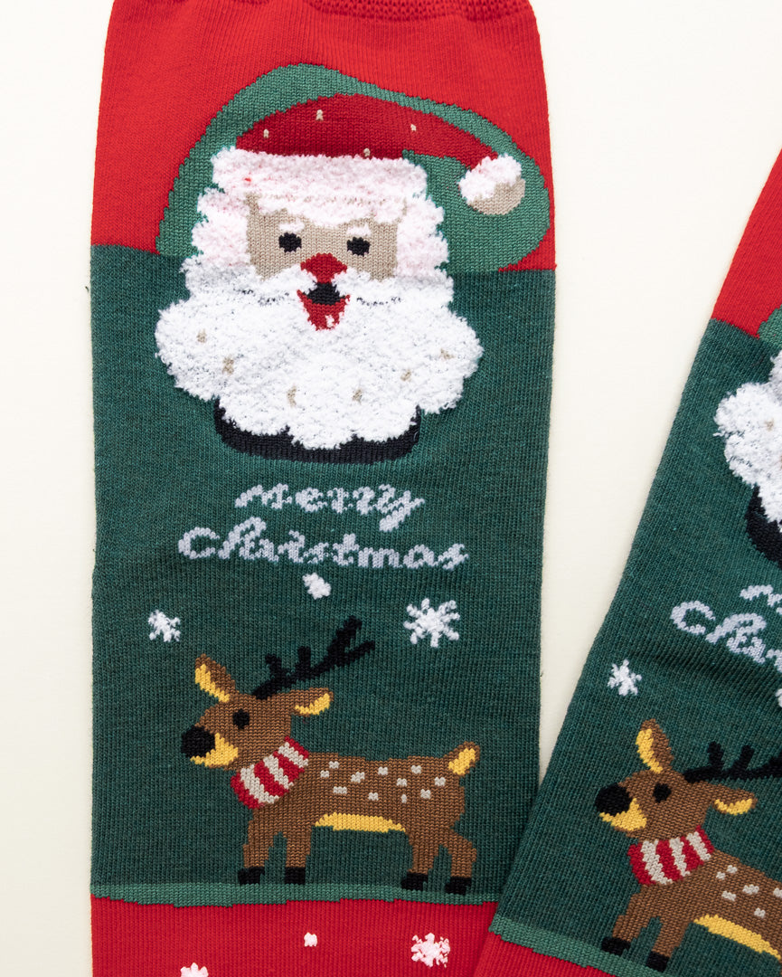 Santa & Reindeer Cheer – Women’s Crew Socks