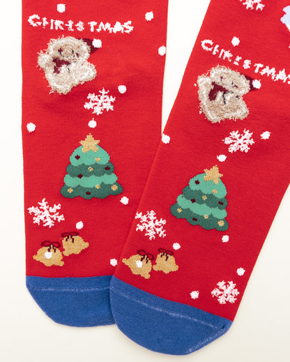 Snowy Christmas Joy – Women’s Crew Socks