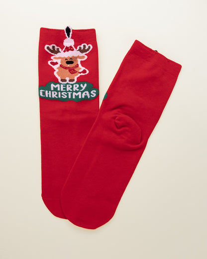 Jolly Reindeer – Women’s Crew Socks