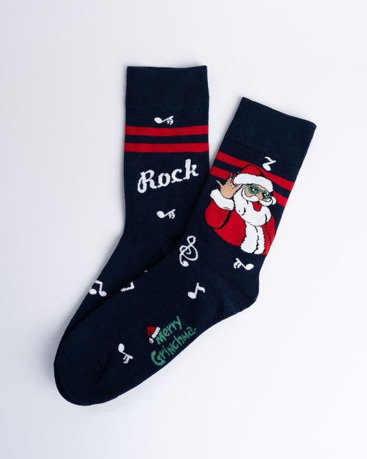 Rockin’ Santa Christmas Crew Socks