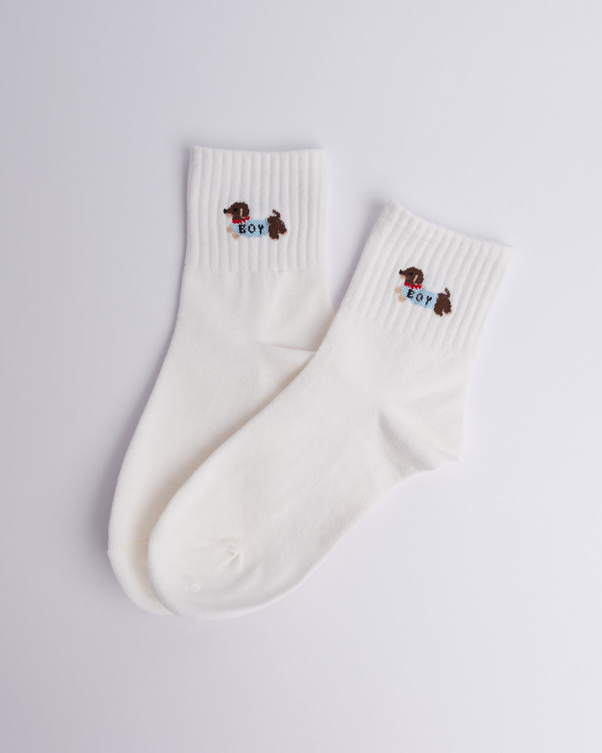 Cute Dachshund Women’s Cotton Quarter Socks