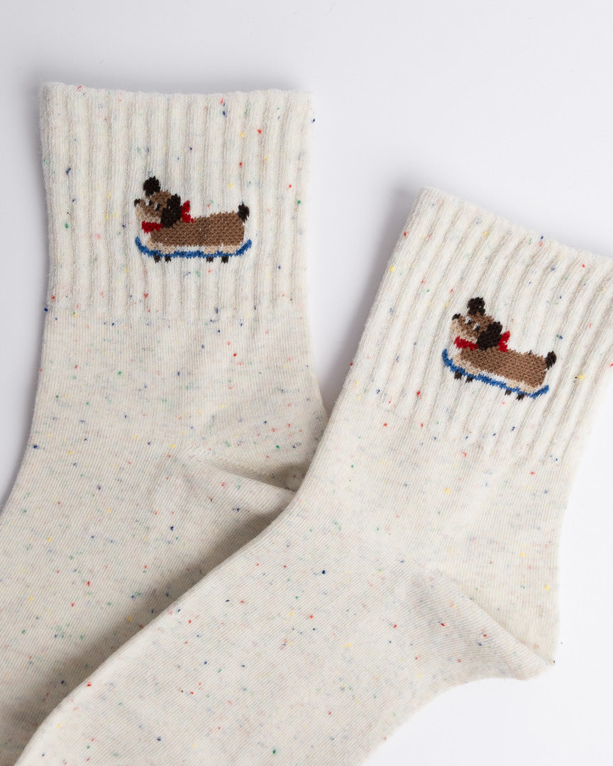 Cute Dachshund Women’s Cotton Quarter Socks