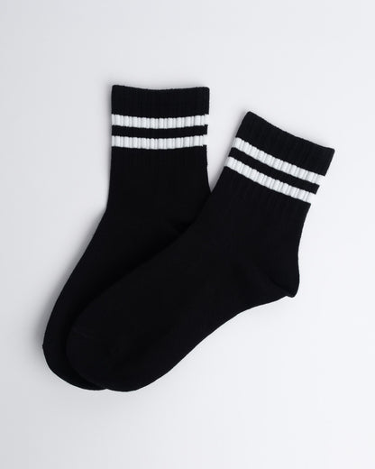 Classic Stripe Everyday Socks – Women’s Cotton Quarter Socks