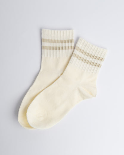 Classic Stripe Everyday Socks – Women’s Cotton Quarter Socks