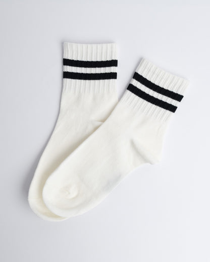 Classic Stripe Everyday Socks – Women’s Cotton Quarter Socks