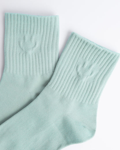 Smiley Face Everyday Socks – Women’s Cotton Quarter Socks