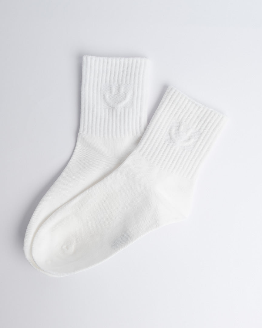 Smiley Face Everyday Socks – Women’s Cotton Quarter Socks