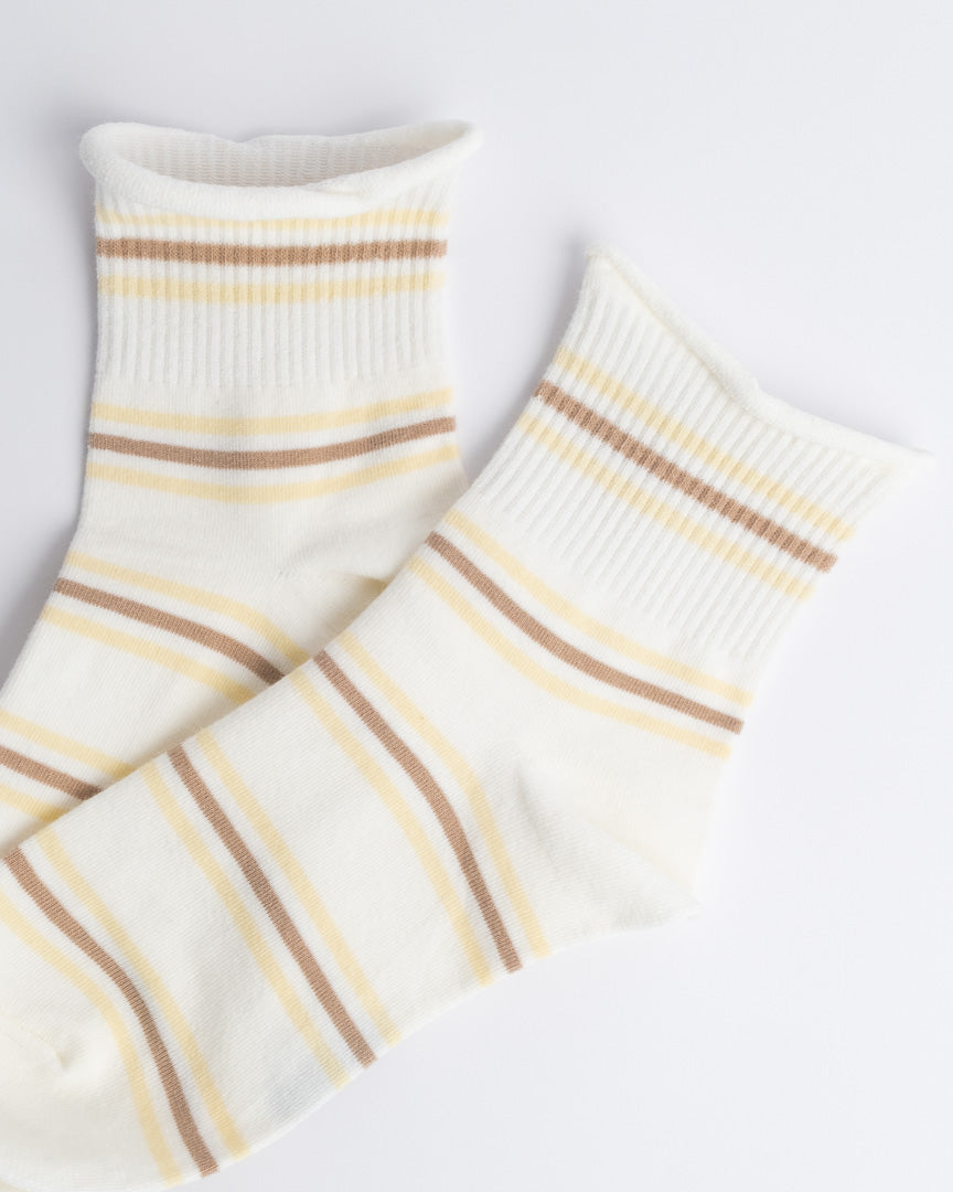 Classic Stripe Cotton Quarter Socks – Women’s Everyday Socks