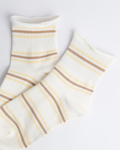 Classic Stripe Cotton Quarter Socks – Women’s Everyday Socks