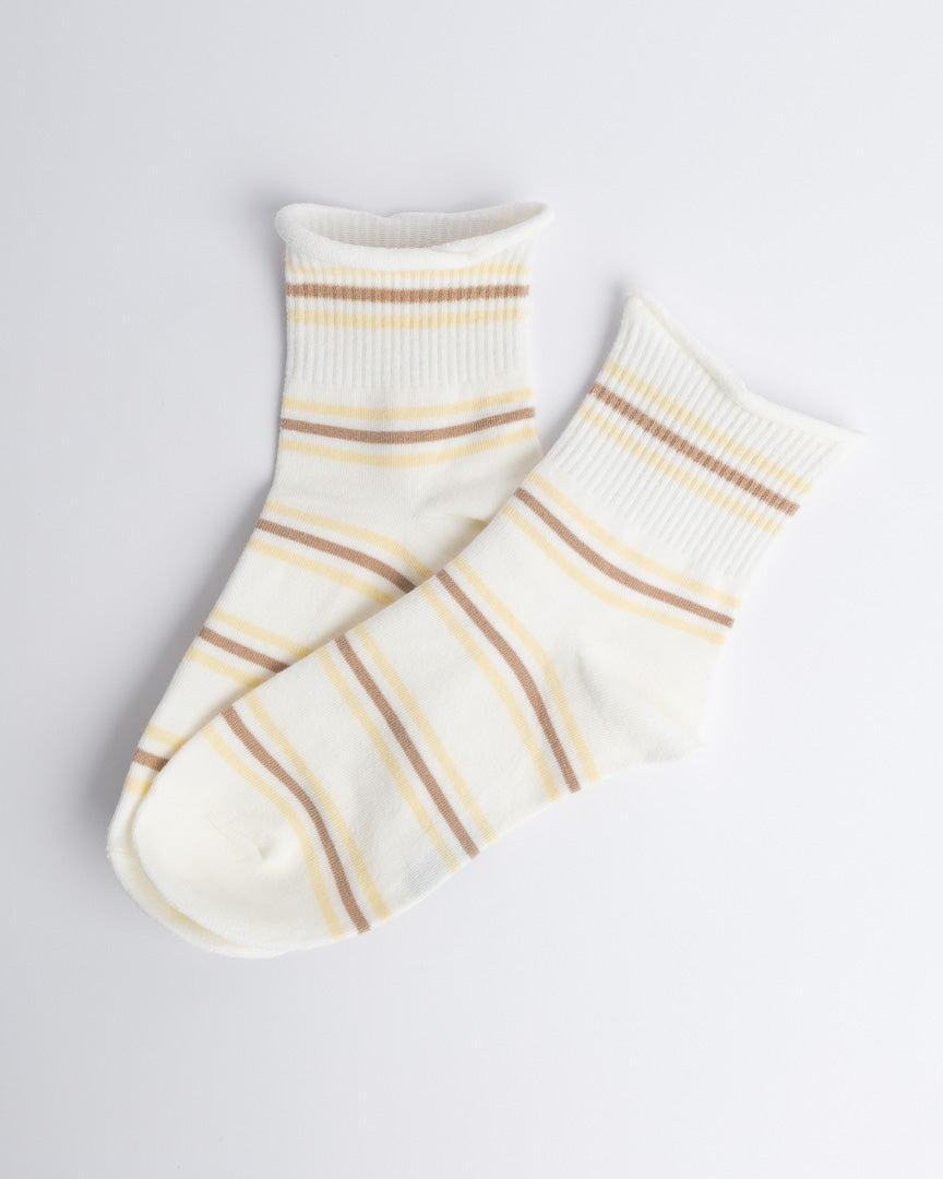 Classic Stripe Cotton Quarter Socks – Women’s Everyday Socks