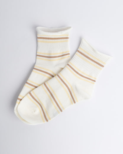 Classic Stripe Cotton Quarter Socks – Women’s Everyday Socks