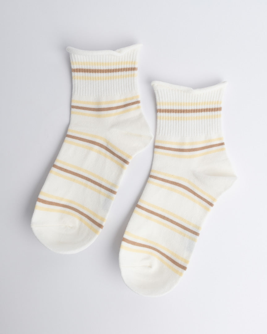 Classic Stripe Cotton Quarter Socks – Women’s Everyday Socks