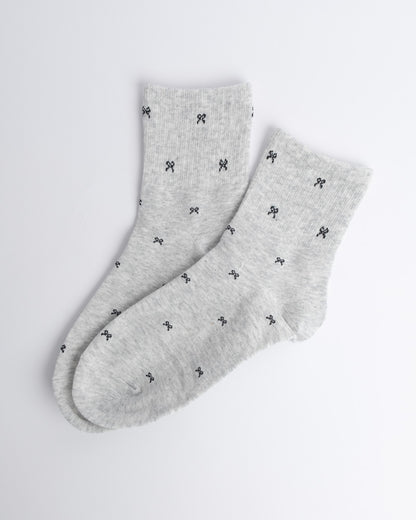 Mini Bow Cotton Quarter Socks – Women’s Everyday Socks