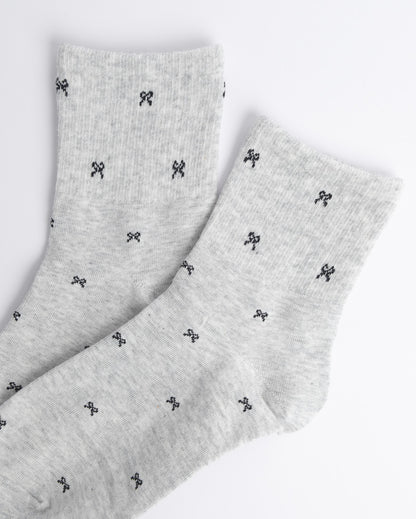 Mini Bow Cotton Quarter Socks – Women’s Everyday Socks