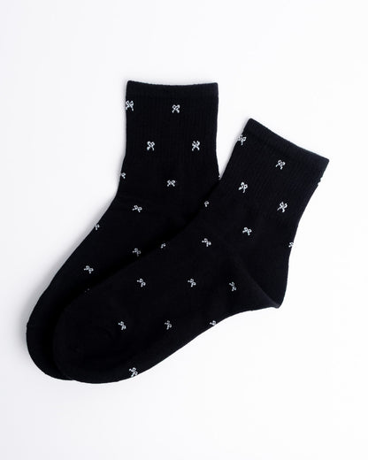 Mini Bow Cotton Quarter Socks – Women’s Everyday Socks