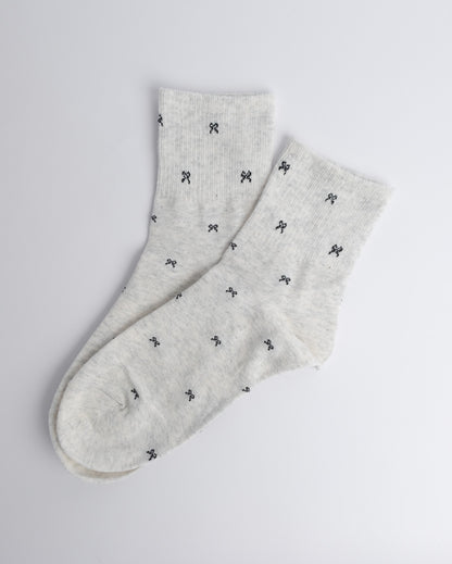 Mini Bow Cotton Quarter Socks – Women’s Everyday Socks