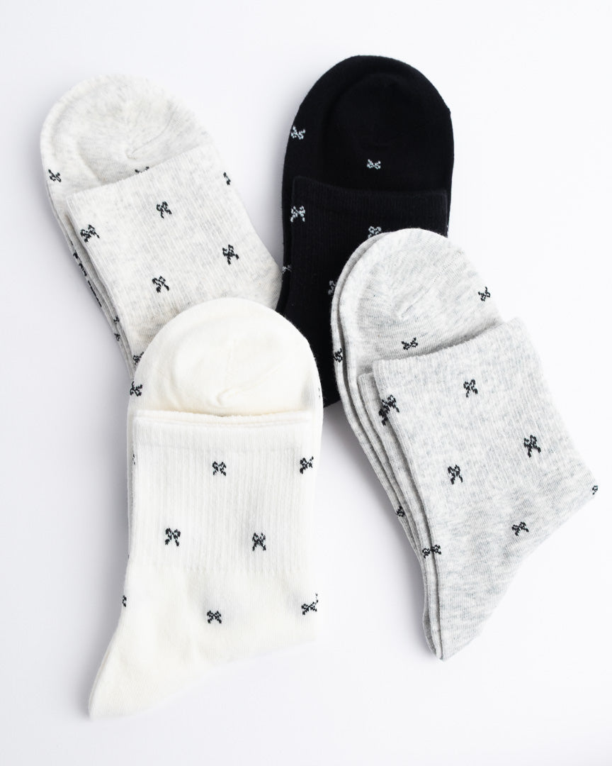 Mini Bow Cotton Quarter Socks – Women’s Everyday Socks
