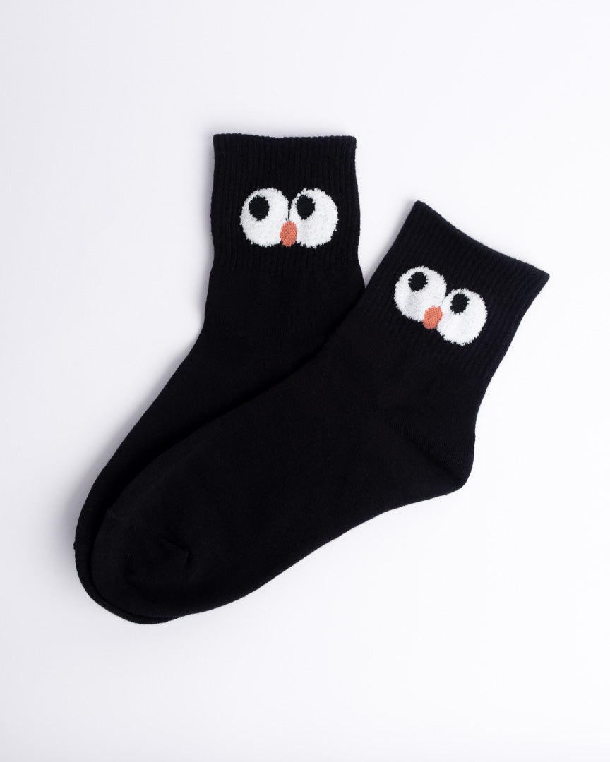 Funny Face Cotton Quarter Socks – Women’s Everyday Socks