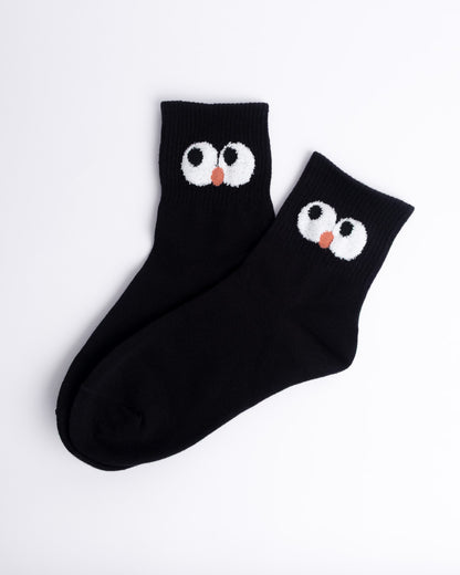 Funny Face Cotton Quarter Socks – Women’s Everyday Socks