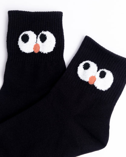 Funny Face Cotton Quarter Socks – Women’s Everyday Socks