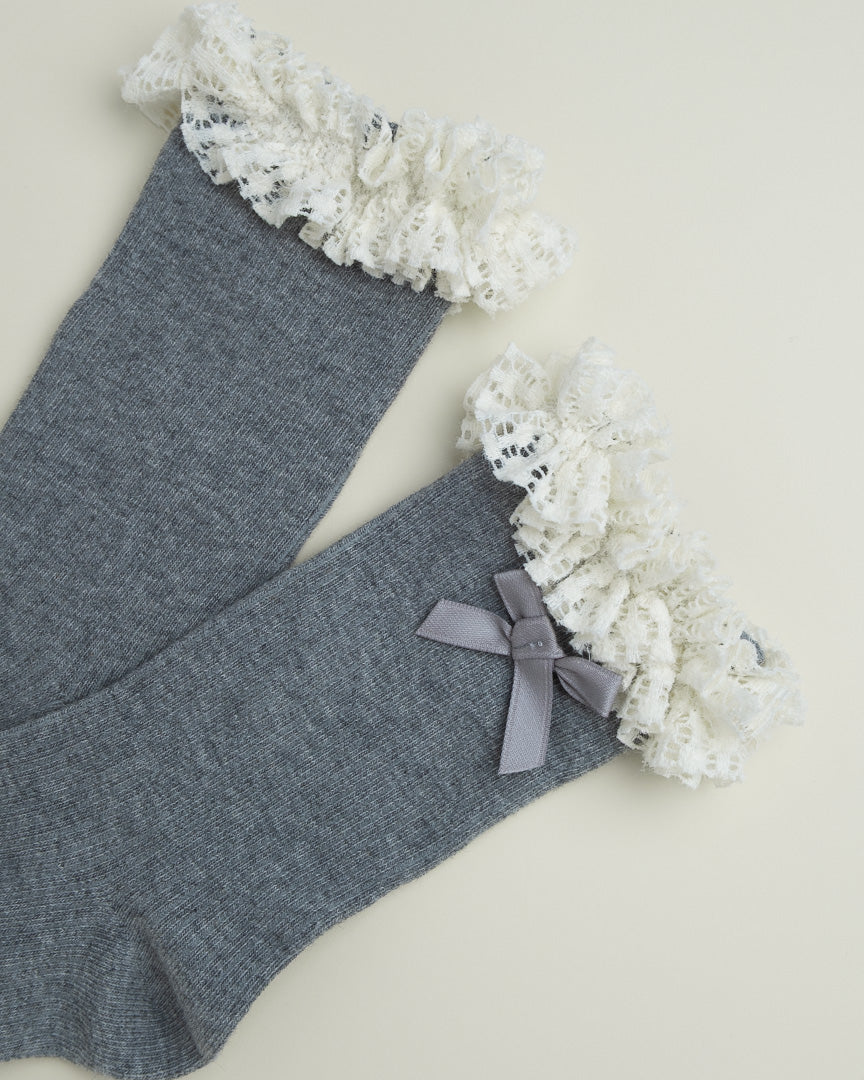 Lace Ruffle Crew Socks – Women’s Cotton Socks