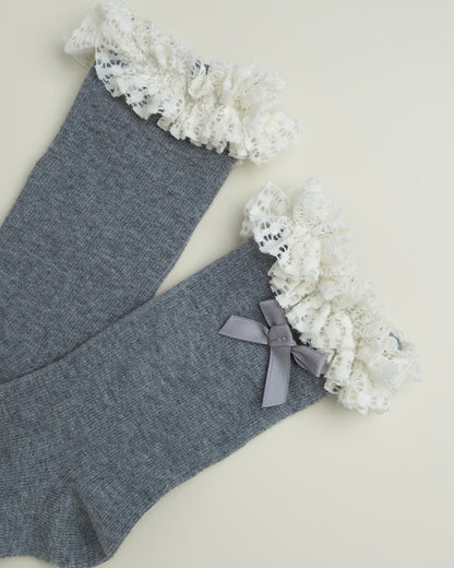 Lace Ruffle Crew Socks – Women’s Cotton Socks