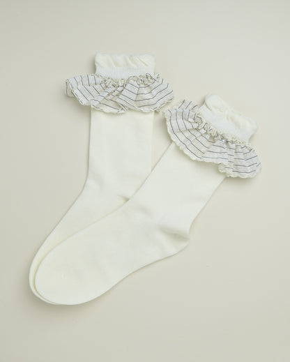 Ruffle Socks Women’s Cotton Crew Socks