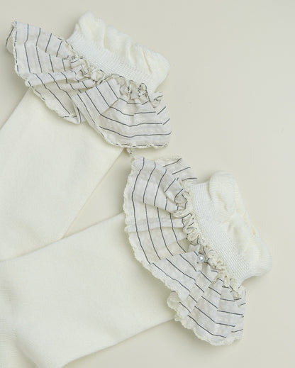 Ruffle Socks Women’s Cotton Crew Socks