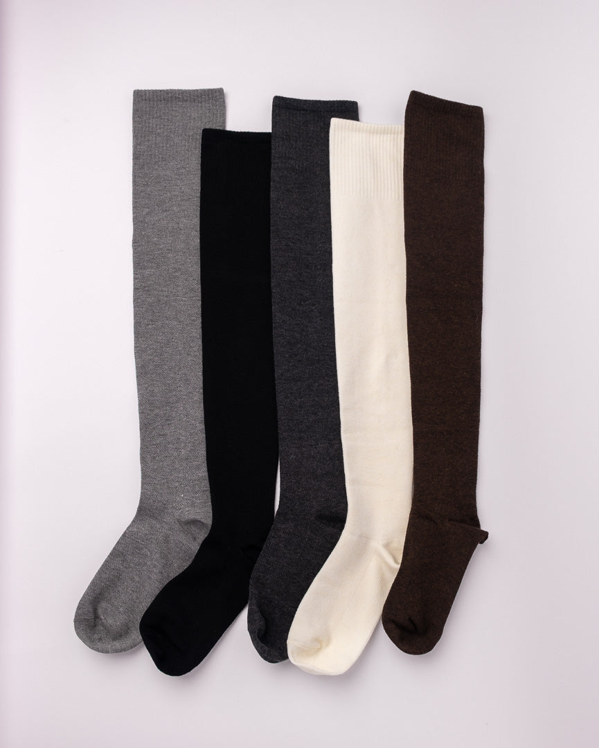 Women’s Cotton Over-the-Knee Socks – Gentle Compression Long Socks