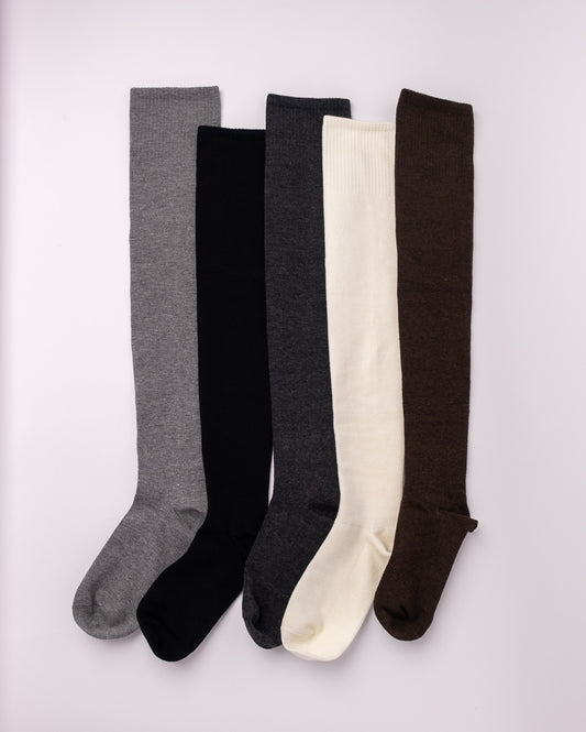 Women’s Cotton Over-the-Knee Socks – Gentle Compression Long Socks