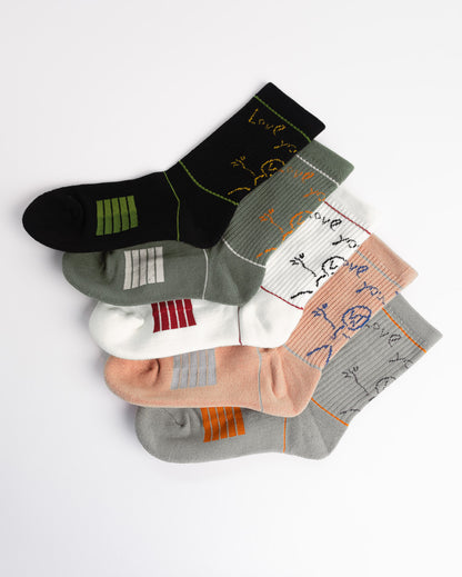 Women’s Cotton Terry Crew Socks – Sweat-Absorbing Cushioned Everyday Socks