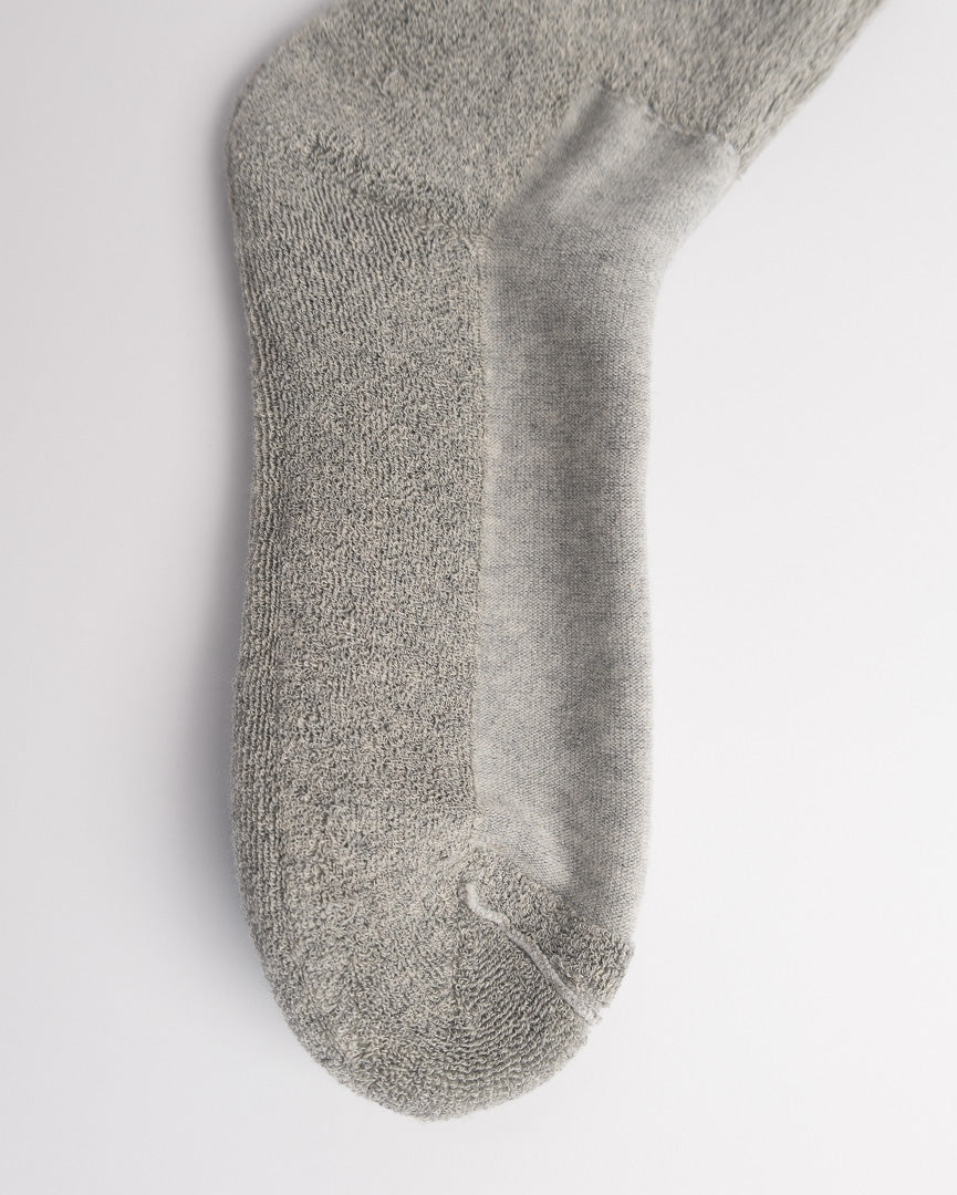 Side view men’s terry cotton socks cushioned sole soft thick comfortable fit