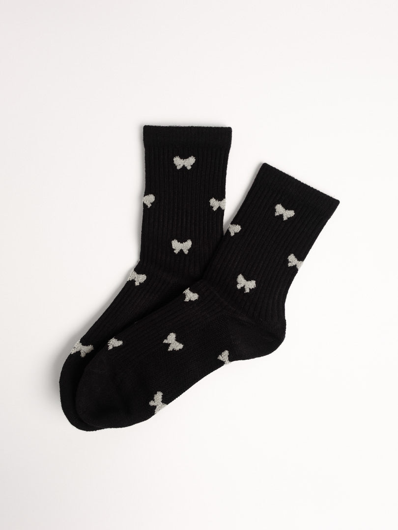 Women’s Bow Fluffy Wool Blend Crew Socks – Soft Cozy Warm Everyday Socks