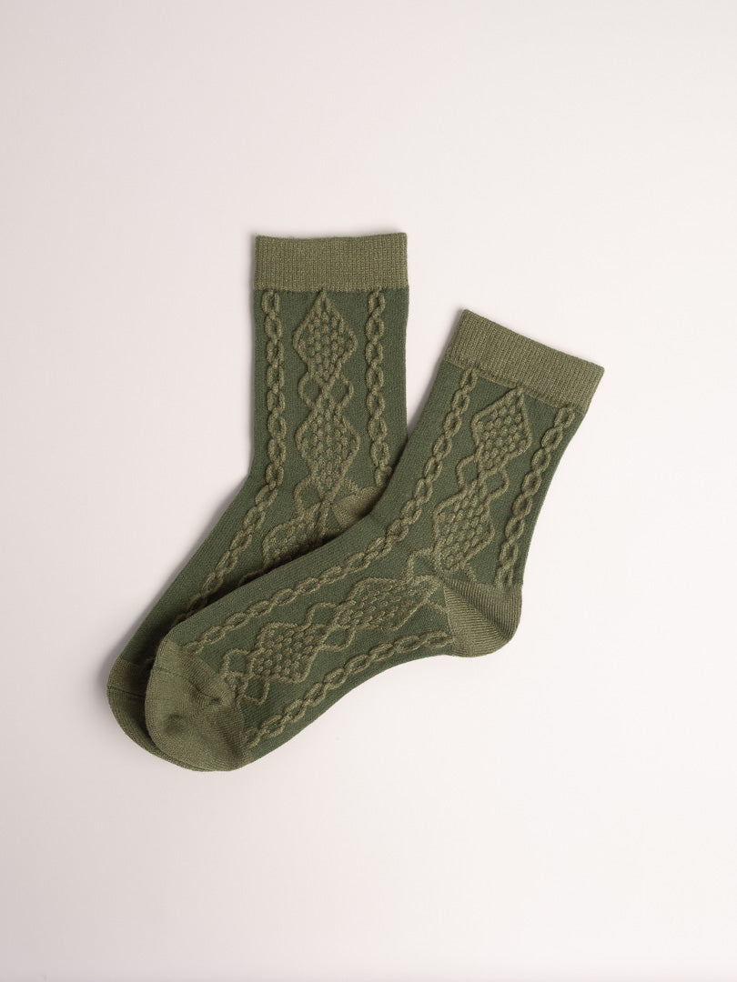 Women’s Vintage Floral Wool Blend Crew Socks – Soft, Warm & Cozy Everyday Socks