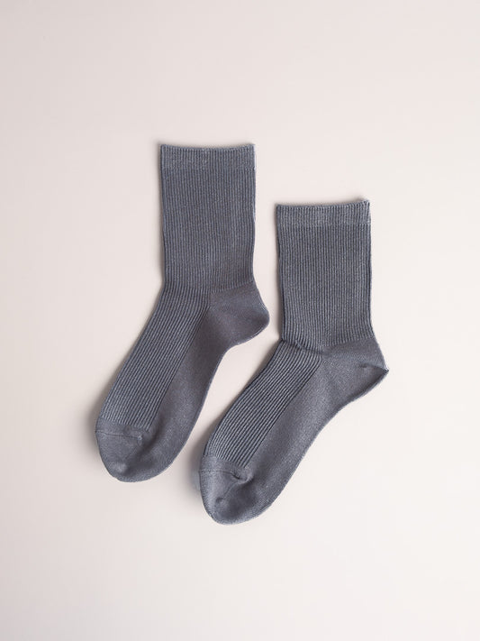 Women’s Merino Wool Blend Ribbed Crew Socks – Soft Warm Everyday Essential