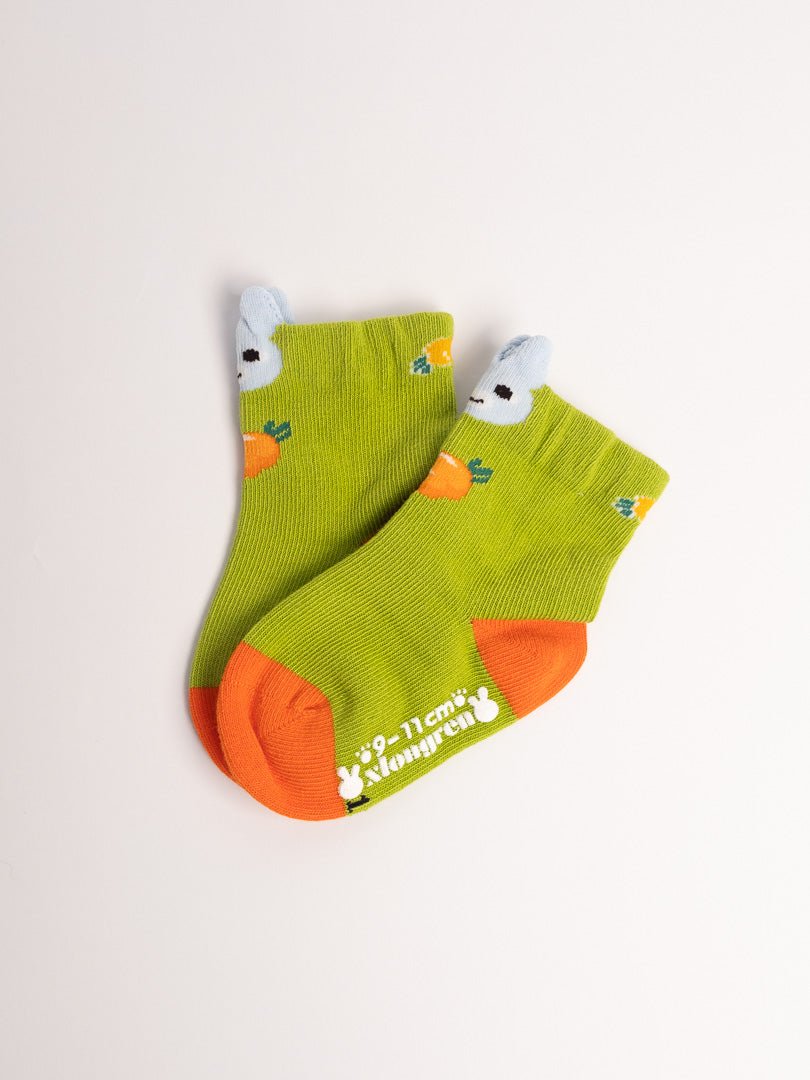Baby Non-Slip Cotton Socks – Bunny & Carrot Cute Everyday Socks