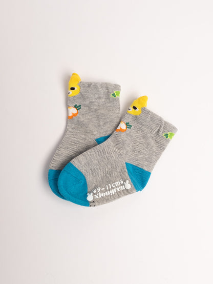 Baby Non-Slip Cotton Socks – Bunny & Carrot Cute Everyday Socks