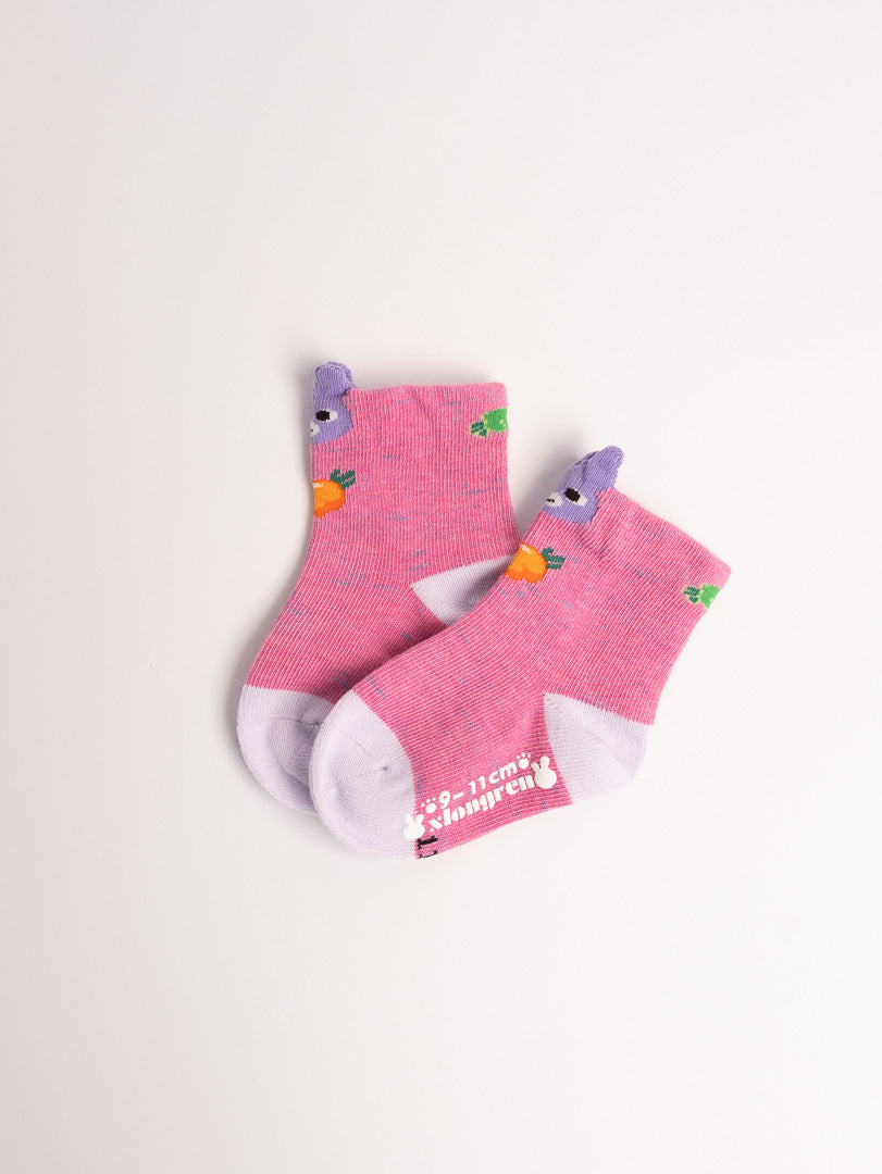 Baby Non-Slip Cotton Socks – Bunny & Carrot Cute Everyday Socks