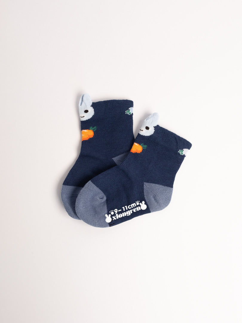 Baby Non-Slip Cotton Socks – Bunny & Carrot Cute Everyday Socks